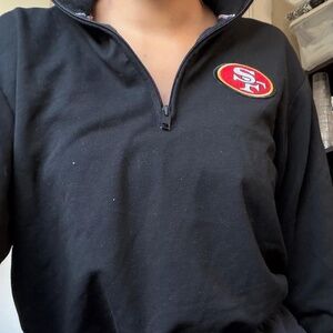 San Francisco 49ers vintage reworked 1/4 zip pullover medium